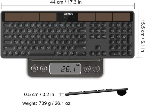 Arteck solar wireless - solar,